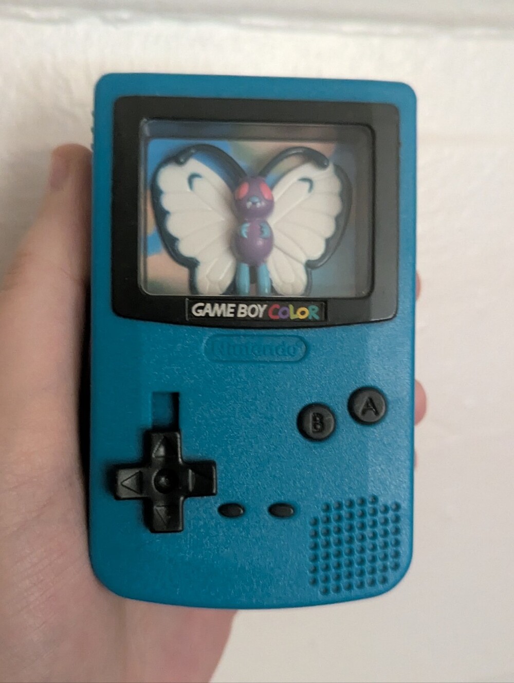 Vintage Nintendo Game Boy Color Blue Pokemon Butterfree Burger King Toy